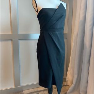 Asymmetric Black Bodycon Dress